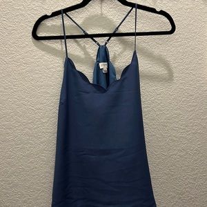 J crew blue camisole with scallop edge detail. Size 8. Great condition.